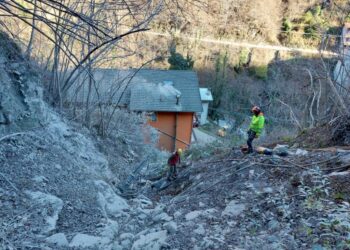 Lavori di sistemazione impluvio in sponda destra del torrente Strona a monte della frazione Piana di Fornero